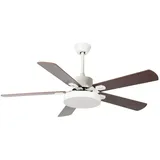 Lampenwelt Rivando 130 cm Deckenventilator Braun