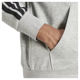 adidas Essentials 3-Streifen Kapuzenjacke Herren grau L