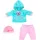 Bayer Puppenkleidung Hose Schmetterling Blau/Rosa (46 cm)