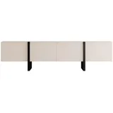 vente-unique LUVONIA TV-Lowboard 180x50x45 cm Beige/Schwarz Holz