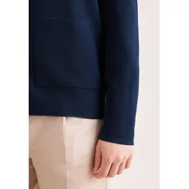 Seidensticker Strickjacke "Schwarze Rose", Herren, Gr. M, blau (dunkelblau), 100% Baumwolle, unifarben, regular fit, Strickjacken Strickjacke, 1/1 Kragen Uni