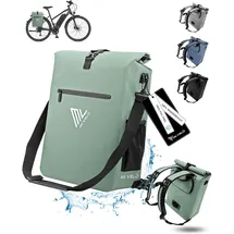 MIVELO 3in1 Fahrradtasche Rucksack Gepäckträgertasche wasserdicht mint