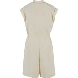 URBAN CLASSICS Viscose Twill Playsuit White Sand XS