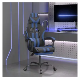 vidaXL Gaming-Stuhl mit Fußstütze Schwarz Blau