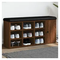 VidaXL Schuhbank Braun Eichen-Optik 102x32x50 cm Holzwerkstoff