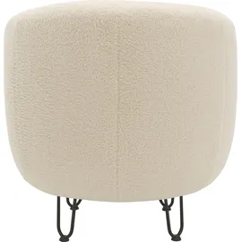 INOSIGN Sessel INOSIGN "Anjuli Lieferzeit nur 2 Wochen", beige (creme), B:72cm H:72cm T:76cm, 100% Polyester, Sessel, Runde Form, perfektes Einzelstück, Flausch oder Feinstruktur