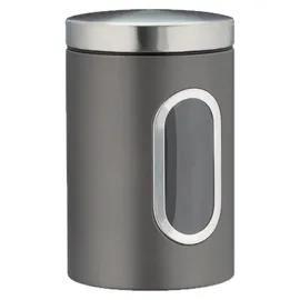 Relaxdays Vorratsdose rund grau 1,4 l 4-teiliges Set