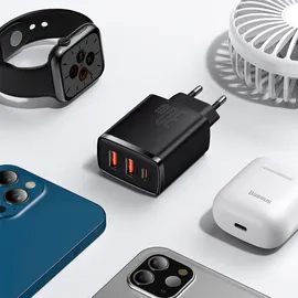 Baseus CCXJ-E01 3 USB-C Ports 30W 3a Power Delivery Quick Charge schwarz