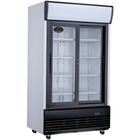 A&S polarny Getränkekühlschrank Gewerbekühlschrank 1013l 2 Glastüren 1200 x 730 x 2036mm weiß