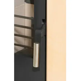 Accente Slimline Stahl Schwarz/Abdeckplatte Sandstein