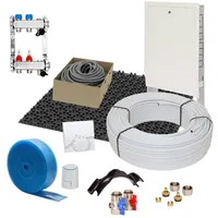 thermova Noppensystem 11 mm WLG 040 16x2 Alu-Verbundrohr 100 m2 Raster 10 cm 10 Heizkreise