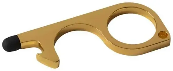 - no-touch door opener - gold - Schlüsselanhänger