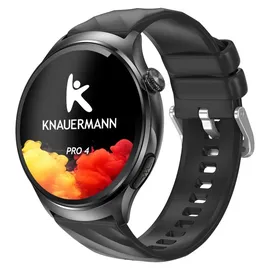 knauermann PRO 4 Rund 47 mm Schwarz Silikonband Schwarz