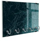 DEQORI Schlüsselbrett 'Verformte Folienoptik', (1 St), Schlüsselhalter Schlüssel Haken Schlüsselboard modern Schlüsselleiste blau|grün