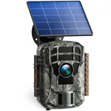 VOOPEAK 2K 36MP Wildkamera mit 2200 mAh Solarpanel, Wildkamera mit Bewegungsmelder Nachtsicht, Wildtierkamera Scouting mit 2,0 Zoll LCD Bildschirm 120° Weitwinkel IP66 Wasserdicht