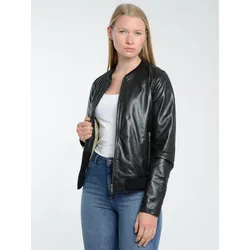 Blouson MAZE "42021143", Damen, Gr. L, schwarz, Obermaterial: 100% Lammleder / Innenfutter: 100% Baumwolle / Ärmelfutter: 100% Polyester / Strick: 100% Baumwolle, Jacken