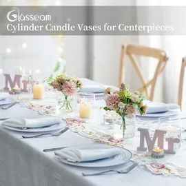 luxuskollektion Kerzenhalter Set 6er Stumpenkerzen Hochzeitsdeko