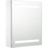 vidaXL Spiegelschrank 50 cm weiß/silber