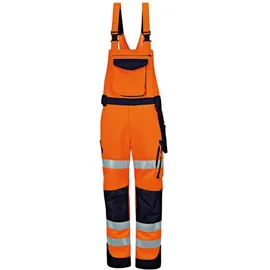 Vizwell Herren Warnschutz-kontrast-latzhose Vwtc115 Gr. 52 orange/marine
