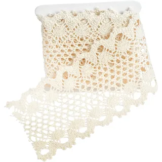 VBS 1m Spitzenband 100x7,5 cm 100% Baumwolle Spitzenborte Vintage Nähen Hochzeit