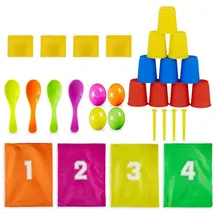 Relaxdays Kinderparty Spiele 3 in 1 Set