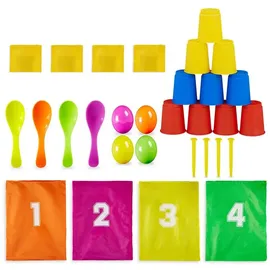 Relaxdays Kinderparty Spiele 3 in 1 Set