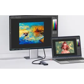 Baseus UltraJoy 6-Port Kabelgebunden USB 3.2 Gen 1 (3.1 Gen 1 Type-C Grau