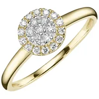 Luigi Merano Ring Blüte mit Brillanten, Gold 585 Ringe Hellbraun