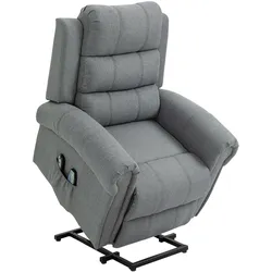 HOMCOM Massagesessel Leinen, Holz, Metall, Schaumstoff, PP