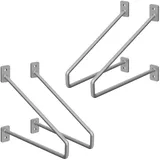 ML-Design 4 Stück Regalhalterung 220 mm Silber aus Stahl Haarnadel Schwebe