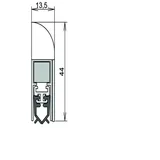 ATHMER Türdichtung Wind-Ex 1-310 1-seitig Länge 735 mm Aluminium silberfarben eloxiert