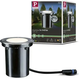 Paulmann Bodeneinbaustrahler Aluminium Ø x H: 14 x 15 cm, IP67, 6 W, Silber