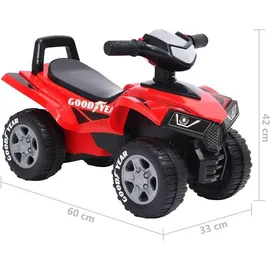 vidaXL Aufsitz-Quad für Kinder Good Year Rot