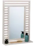 Relaxdays Badspiegel mit Ablage in Vintage-Weiß Weiß