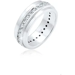 Fingerring »Bandring Klassik Kristalle 925 Silber«, 52592255-52 Silber + weiß mit Steinen
