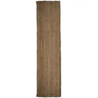 Flair Rugs Läufer Jute Boucle, rechteckig, Höhe: 7 mm, aus 100% Jute, mit Fransen, aus Naturfasern beige 60 cm x 150 cm x 7 mm