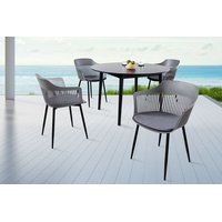 riess-ambiente Stuhl AIRE grau (Einzelartikel, 1 St), Esszimmer · Kunststoff · Metall · Outdoor · Balkon grau