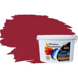 RyFo Colors Silikonharz Fassadenfarbe Lotuseffekt Trend Kirschrot 10l - bunte Fassadenfarbe, weitere Rot Farbtöne und Größen erhältlich, Deckkraft Klasse 1