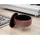 Akord Pouf aus Samt 38 x 33 x 38 cm Grau/Pink/Rosa