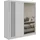 MKS Schiebetürenschrank DIANA 200 x 216 x 61 cm Weiß/Schwarz
