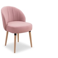 JVmoebel Stuhl, Sessel Stuhl Design Polsterstuhl Luxus Möbel Stühle Esszimmerstuhl Bürostuhl Neu rosa
