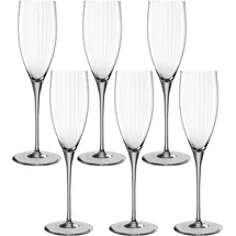 LEONARDO Sektglas Poesia Set, spülmaschinengeeignetes Champagnerglas, Höhe 25 cm, 250 ml, grau,