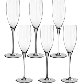 LEONARDO Sektglas Poesia Set, spülmaschinengeeignetes Champagnerglas, Höhe 25 cm, 250 ml, grau,