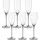 LEONARDO Sektglas Poesia Set, spülmaschinengeeignetes Champagnerglas, Höhe 25 cm, 250 ml, grau,