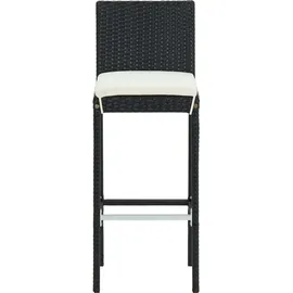 vidaXL Gartenbar Set 5-tlg. Schwarz