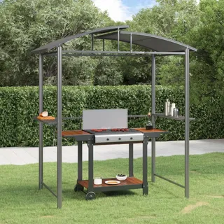 Festnight Outdoor Grillpavillon, Überdachung für Grill, Metall Pavillon für Outdoorküche auf Balkon, Garten oder Terrasse, Terrassenüberdachung, Gartenpavillon 210 x 114 x 230 cm Anthrazit