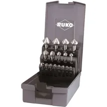 Ruko Kegel- und Entgratsenker-Satz DIN 335 Form C 90 Grad HSS in ABS-Kunststoffkassette 17-teilig