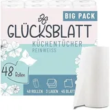 Glücksblatt Küchentücher Reinweiss BIG Pack 48 St