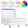 vidaXL Boxspringbett mit Matratze & LED Weiß 140x200 cm Kunstleder