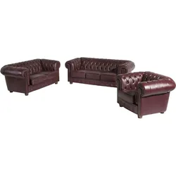 Max Winzer Sofa 3-Sitzer / Sofa 2-Sitzer / Sessel Bridgeport - rot